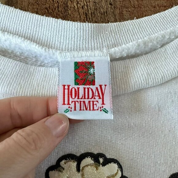 Vintage Ugly 3d printed puff print christmas reindeer sweater -XL - Picture 9 of 10